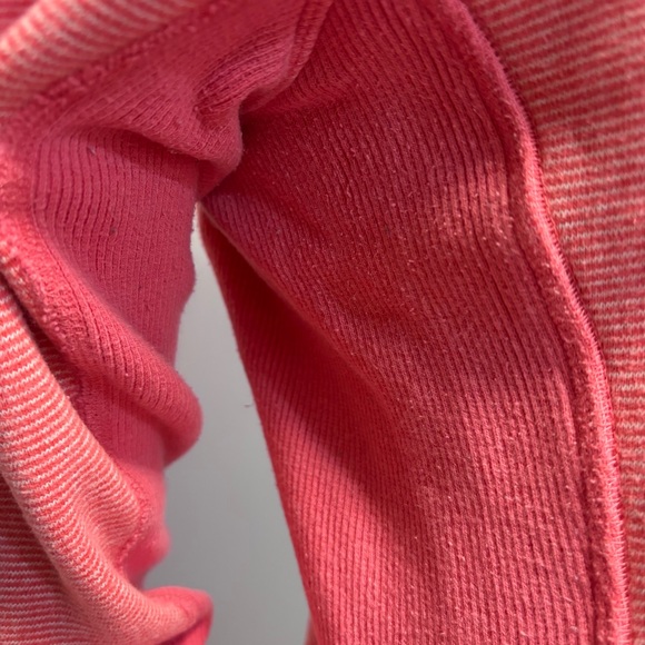 Lululemon Pink Thin Striped Scuba Full Zip Hoodie Size 6 - Picture 7 of 9